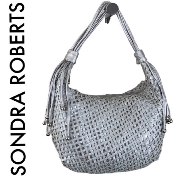 Sondra Roberts Handbags - SONDRA ROBERTS SILVER SHOULDER BAG